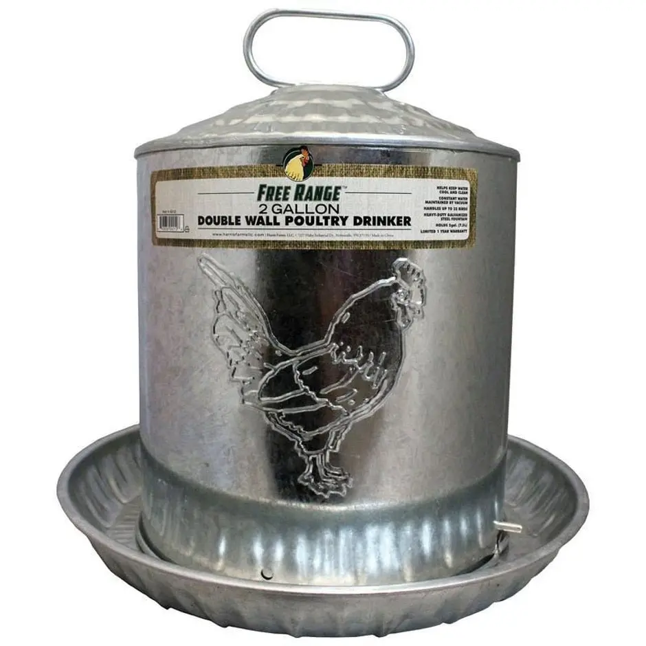 Free Range Galvanized Double Wall Drinker 1