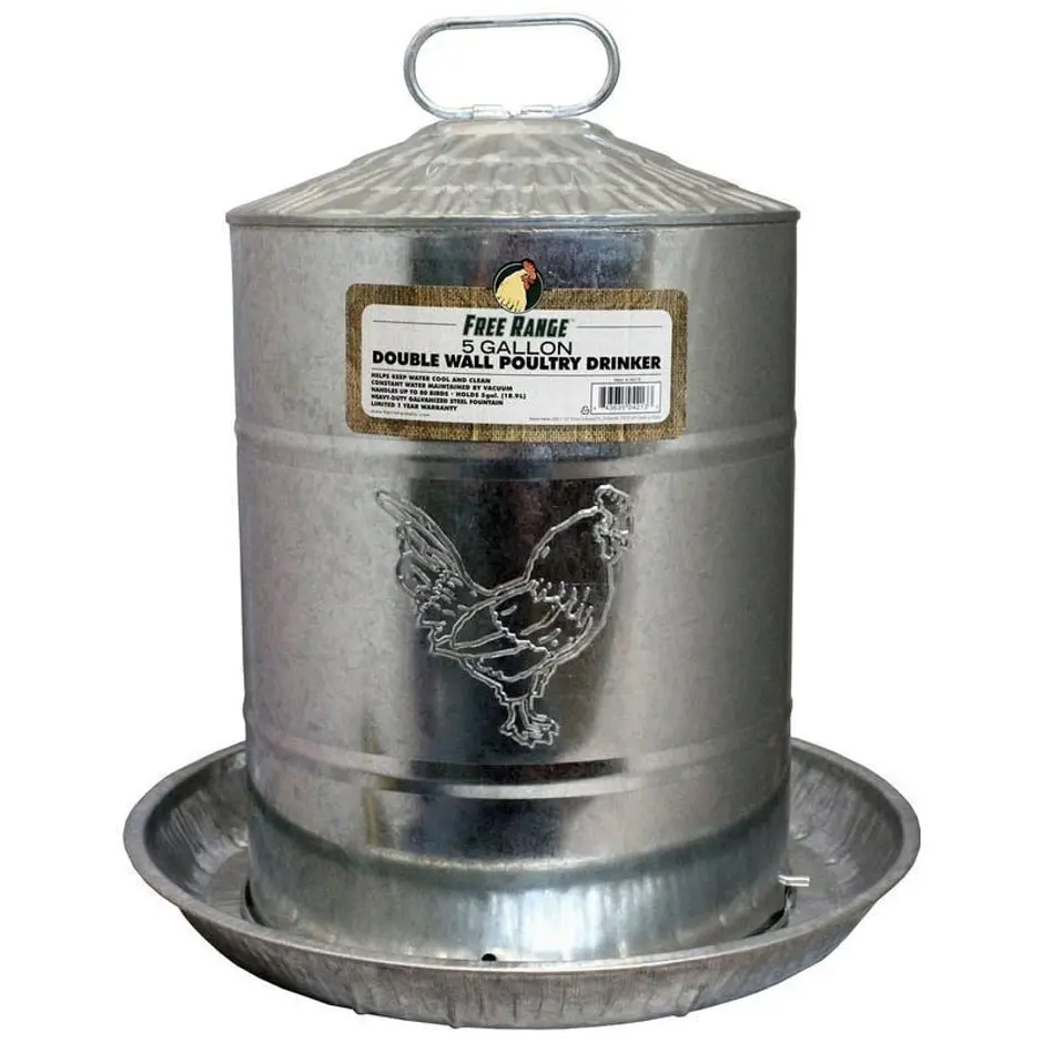 Free Range Galvanized Double Wall Drinker 1