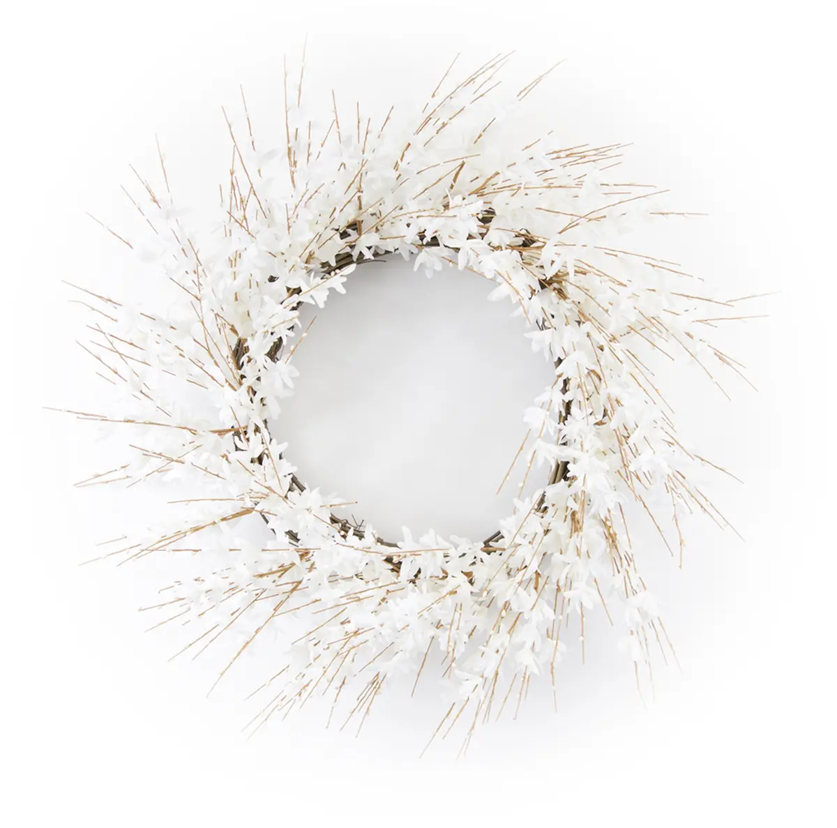 25" White Blossom Wreath 1
