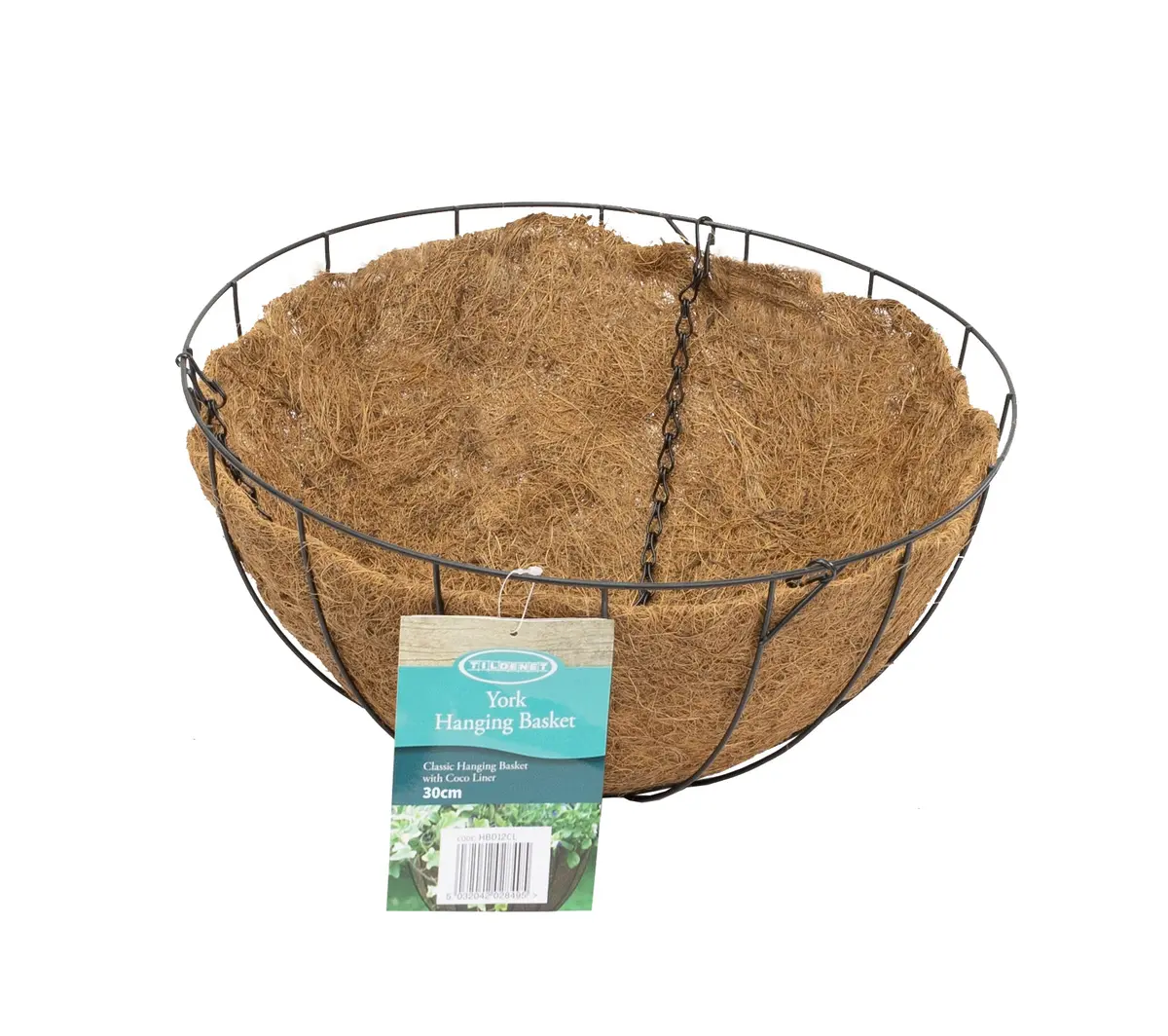 12" York Deluxe Hanging Basket With Coco Liner 1