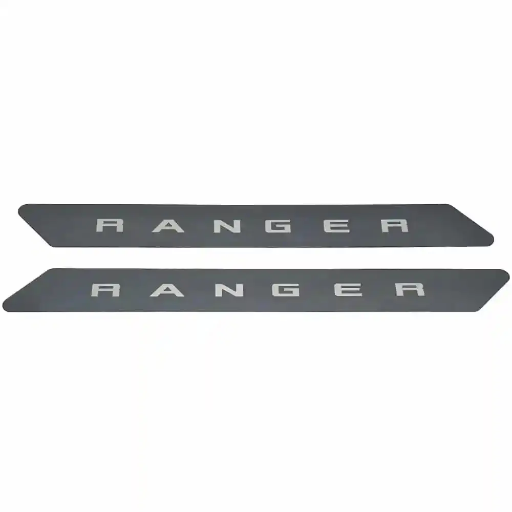 Putco Ranger Logo Black Door Sill Plates Kit- Fits Ford Ranger Supercab/Supercrew 2019-2025 1