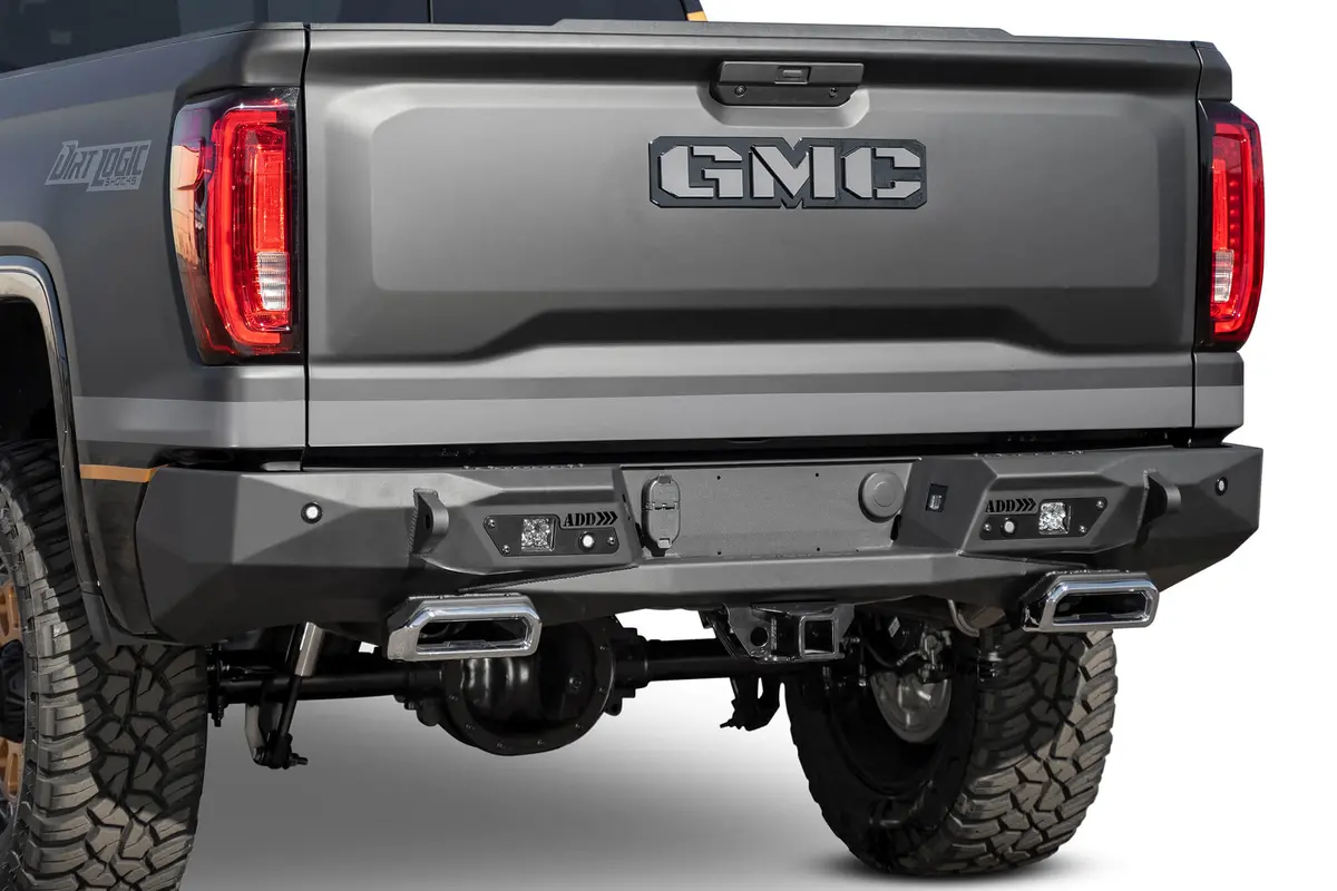 Addictive Desert Designs 2019 - 2022 Chevy/Gmc 1500 Stealth Fighter Rear Bumper W/ Exhaust Tips - R441051280103 1