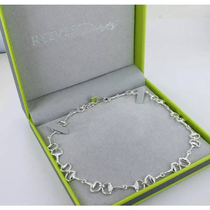 Reeves And Reeves Classic Large Sterling Silver Snaffle Necklace 1
