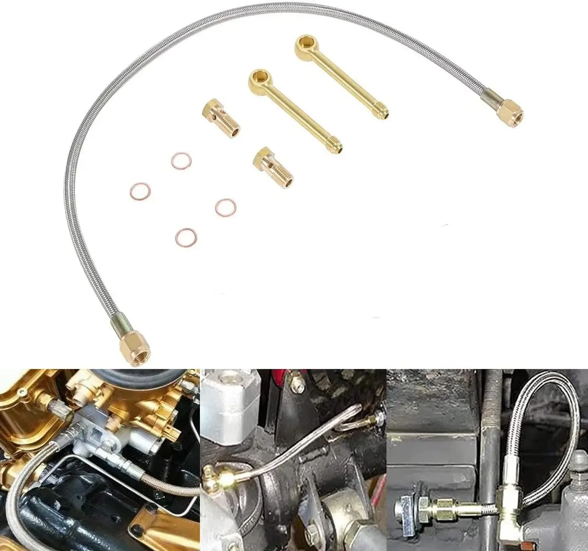 Fuel Line Crossover Kit For 6.0L Powerstroke Diesel For Ford (2003-2010) 1