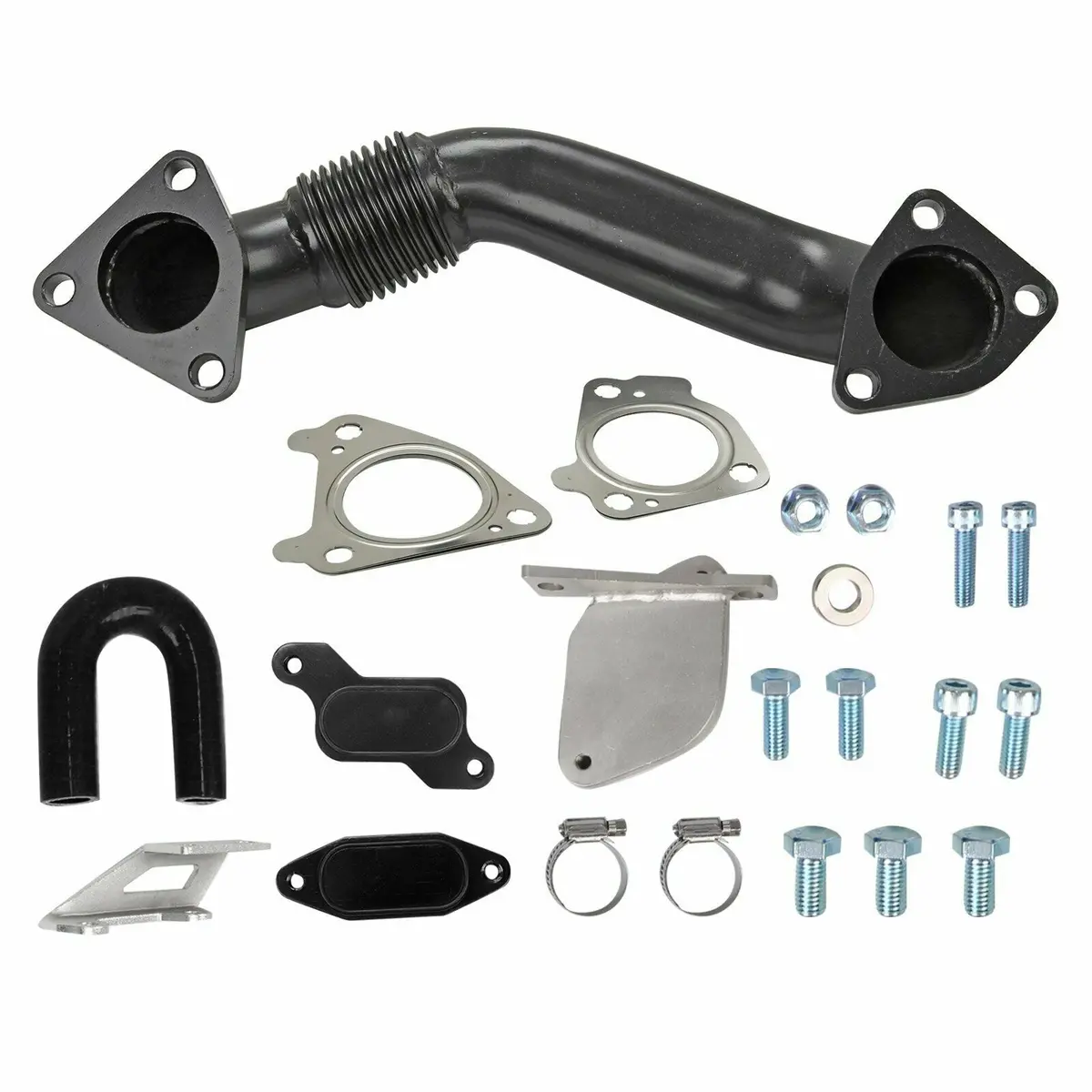 6.6 Lmm Duramax Egr Delete&Passenger Up Pipe For 07-10 Chevy Chevrolet Silverado Gmc 2500 3500 1