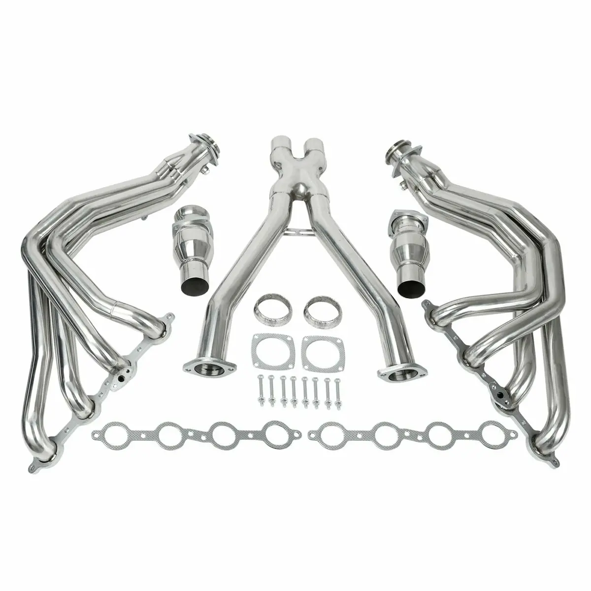 Exhaust Headers System X Pipe Kit Long Tube 1-7/8" For 1997-2004 Chevy Corvette 5.7L 1