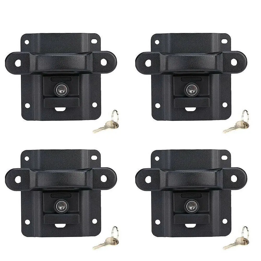Truck Bed Tie Down Anchors Brackets & Box Link Cleats For 2015-2021 Ford F150 F250 F350 4Pcs 1