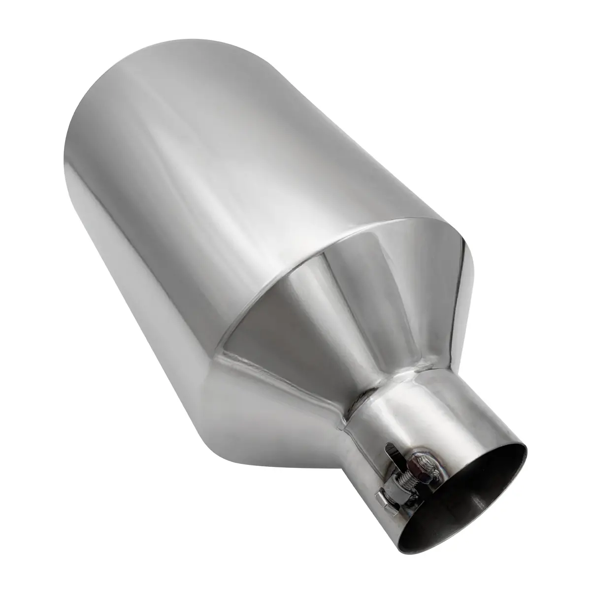 Seguler Diesel Exhaust Tip 4" Inlet 10" Outlet 18" Long Stainless Steel Bolt On 1