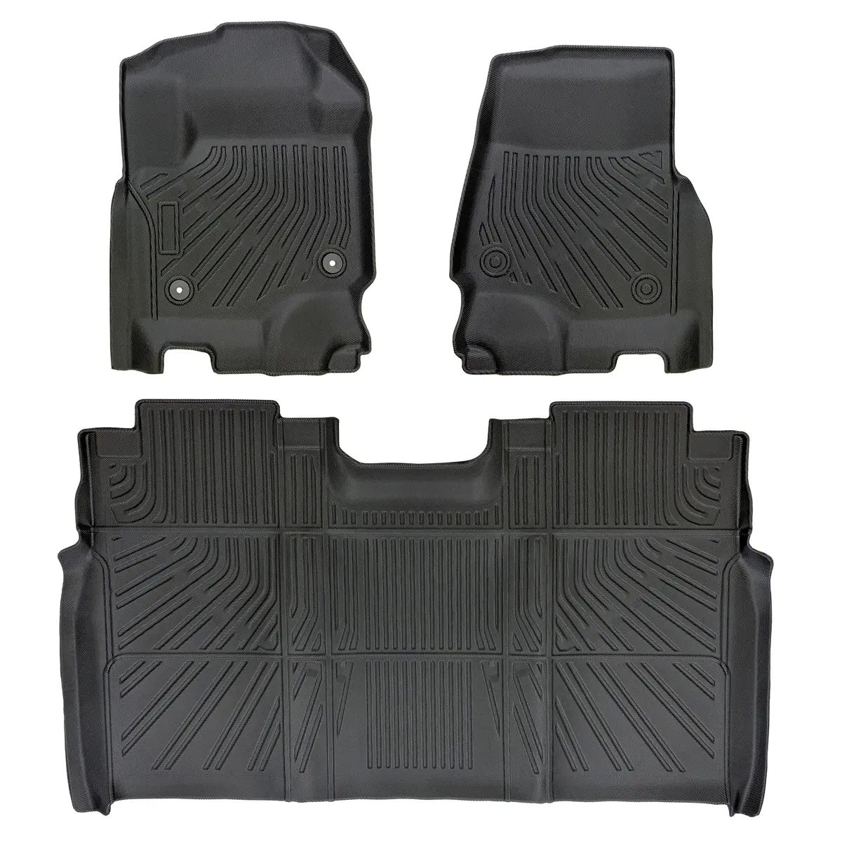 Seguler All-Weather Tpe Floor Mats 2017-2025 Ford F250 F350 F450 Supercrew Cab 1