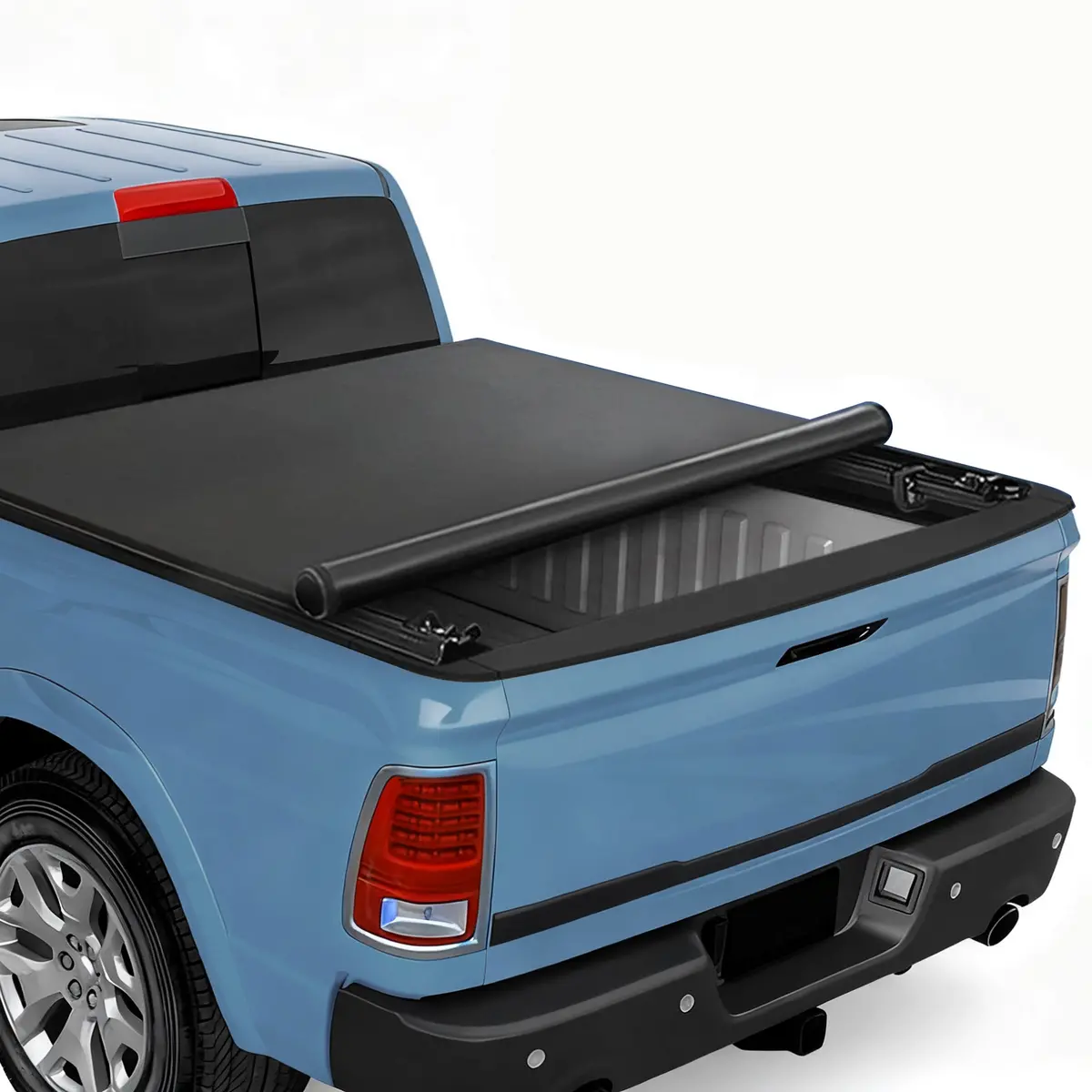 Seguler 8Ft Soft Top Roll-Up Tonneau Cover Truck Bed For 2003-2023 Dodge Ram 1
