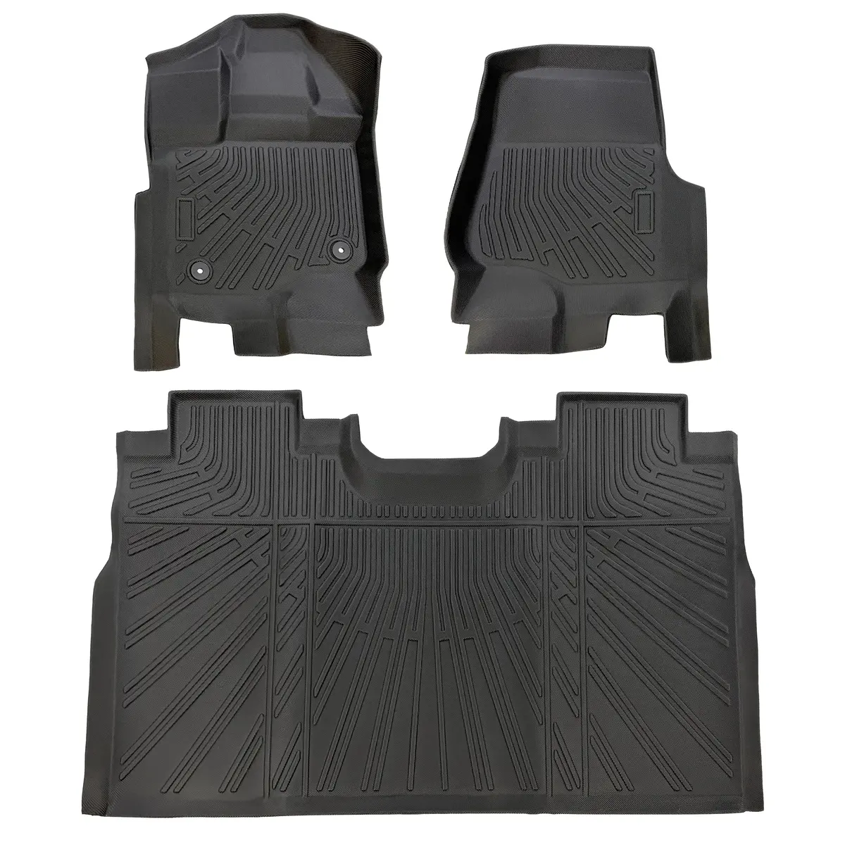 Seguler All-Weather Tpe Floor Mats 2015-2025 Ford F150 / F-150 Lightning Supercrew Cab Without Seat Storage 1