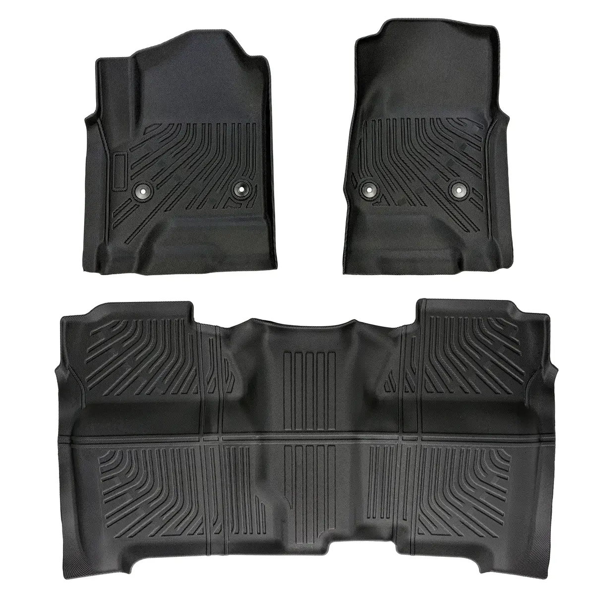 Seguler All-Weather Tpe Floor Mats For Silverado Sierra 2014-2018 1500 & 2015-2019 2500Hd 3500Hd Crew Cab 1
