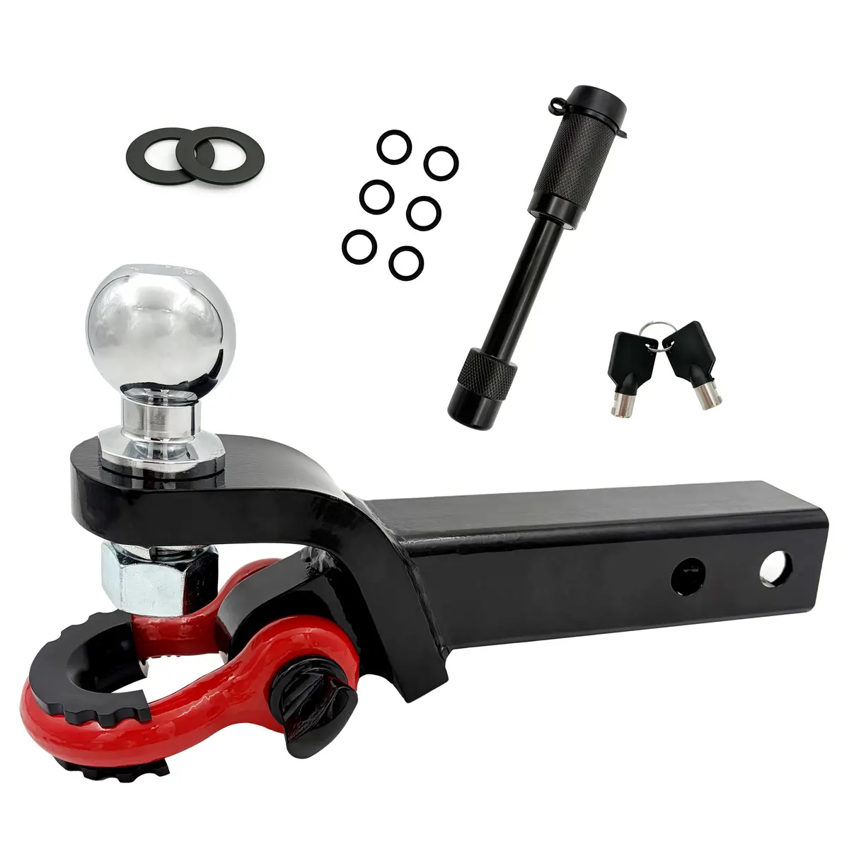 Seguler 2" Receiver Trailer Hitch With Shackle & Lock Pin 38,500 Lbs Bs 1