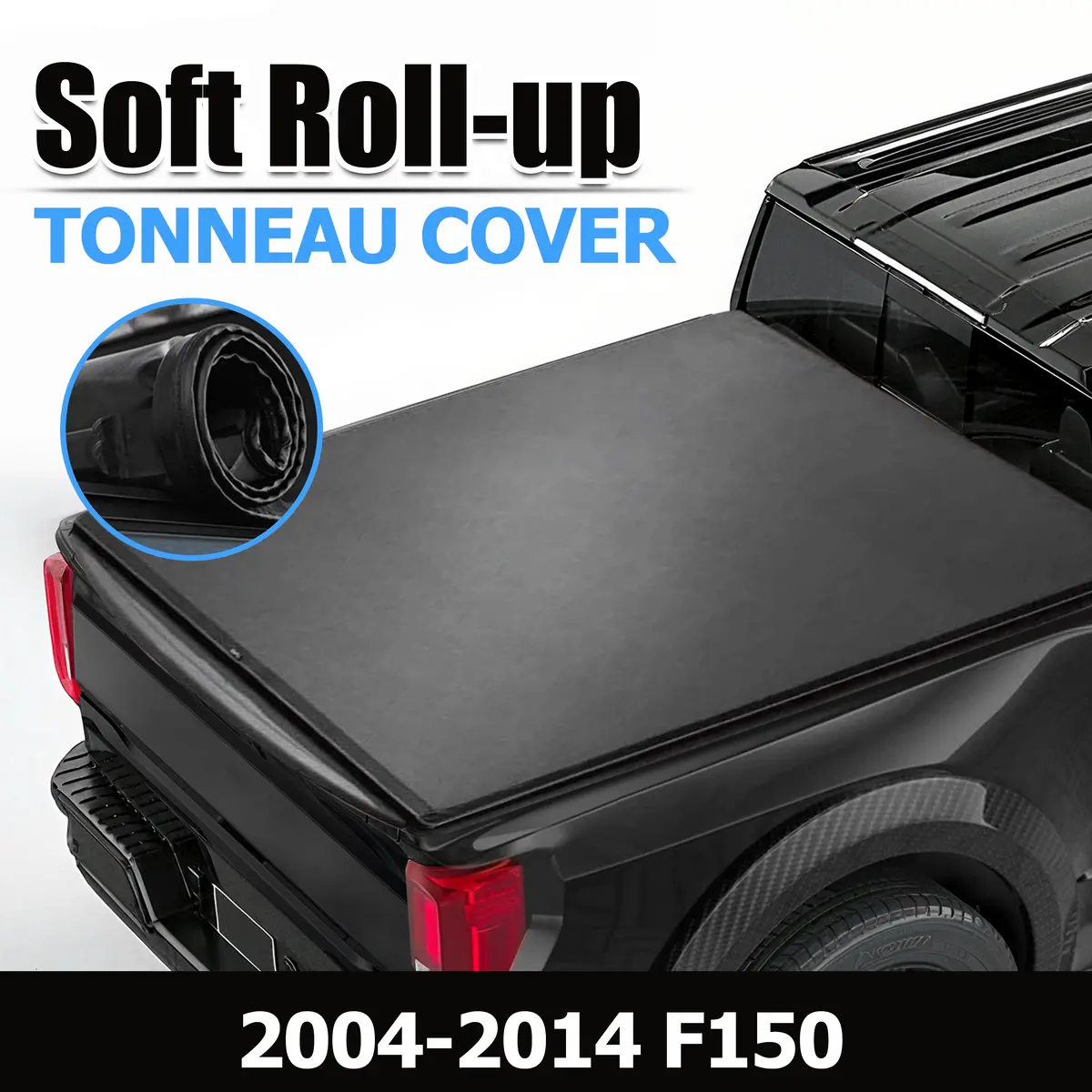 Seguler 5.5Ft Soft Roll Up Tonneau Cover Truck Bed For 2004-2014 Ford F150 2
