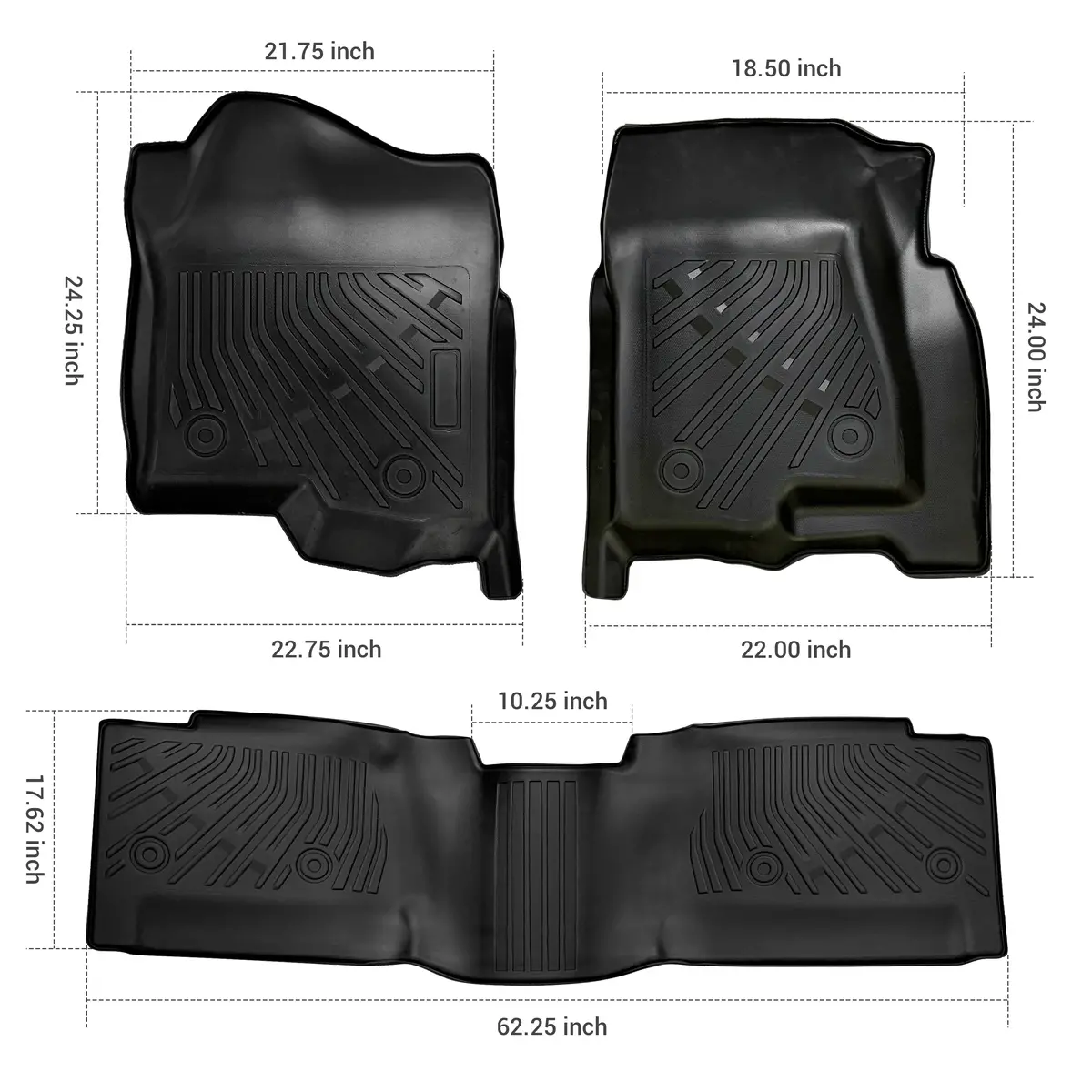 Seguler All-Weather Tpe Floor Mats 1999-2006 Silverado/Sierra 1500 2500 Extend Cab 2