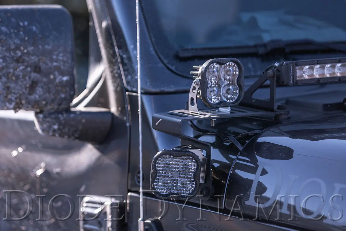 2020-2023 Jeep Gladiator Cowl Mount Led Brackets 2