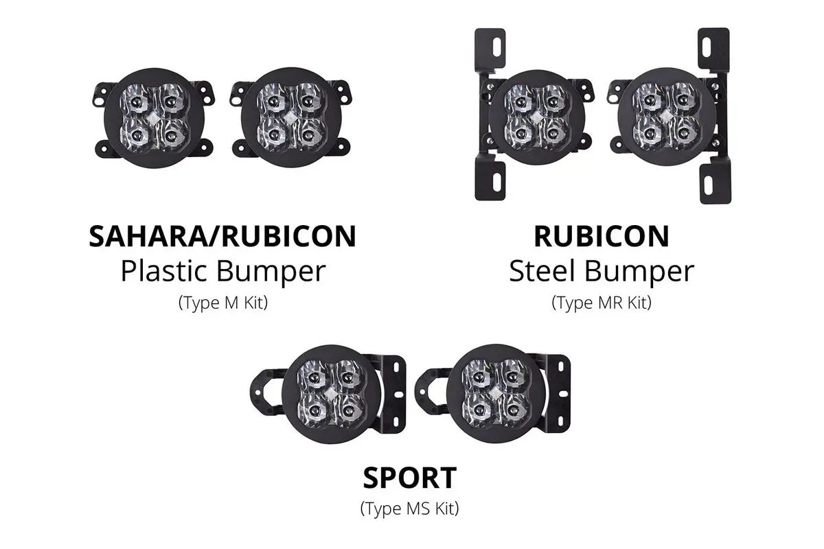 Ss3 Led Fog Light Kit For 2018-2023 Jeep Jl Wrangler (W/ Amber Backlights) 16