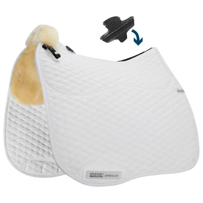 Stubben - Streamline Lambswool Dressage Pad-White 1