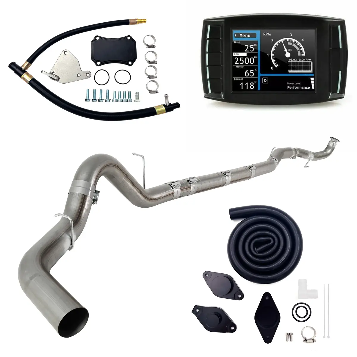 Seguler 5" Dpf Pipe/Egr/Def/Ccv Delete Kit For 2015.5-2016 6.6L Duramax Lml 1