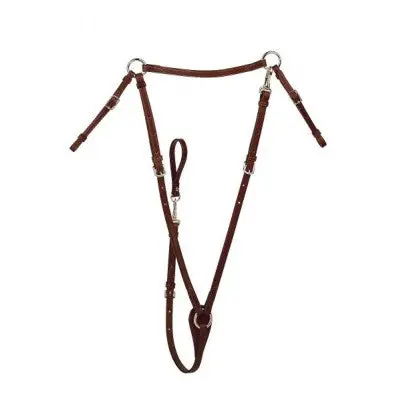 Tory Leather 5/8" Bridle Leather Flat Hunt Breastplate 1