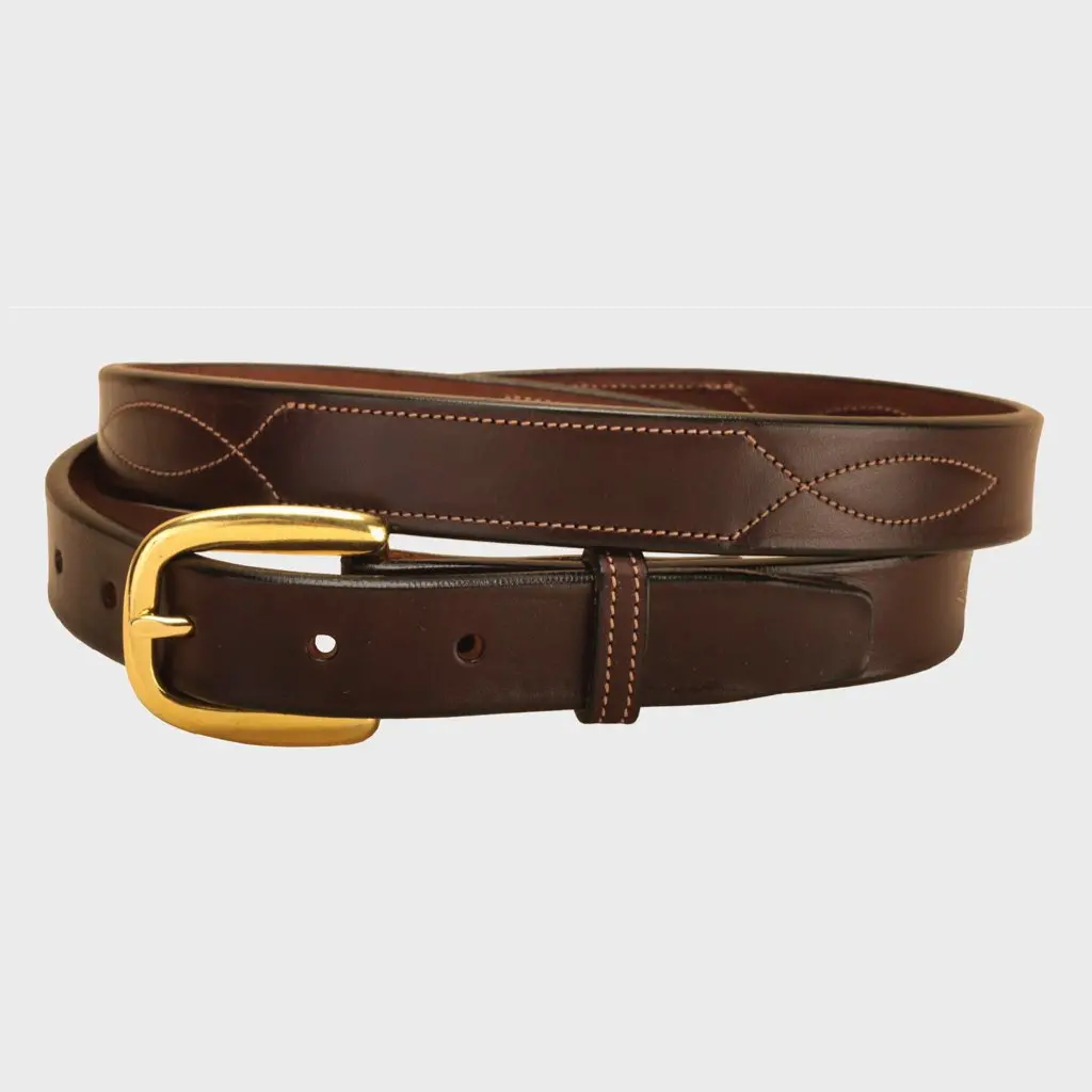 Tory Leather 1.5" Nameplate Belt 1