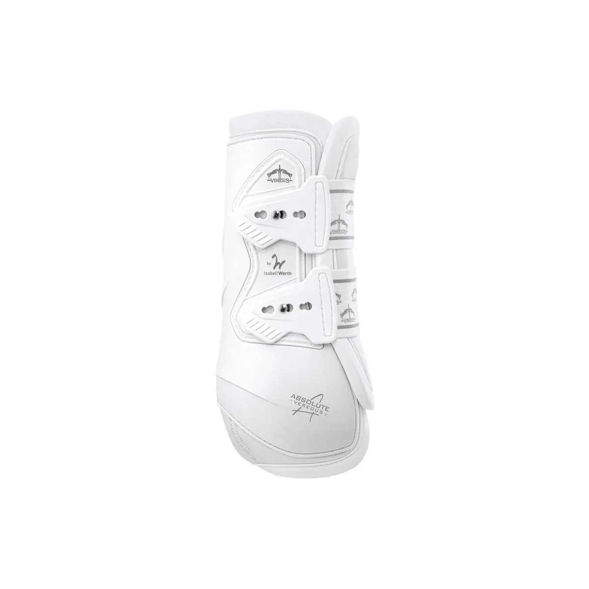 Veredus Absolute Front Leg Elastic Horse Brushing Boot - Lightweight/Breathable -White 1