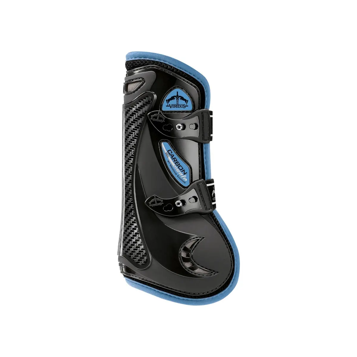 Veredus Carbon Gel Vento Tendon Boots - Horse - Black/Light Blue 1