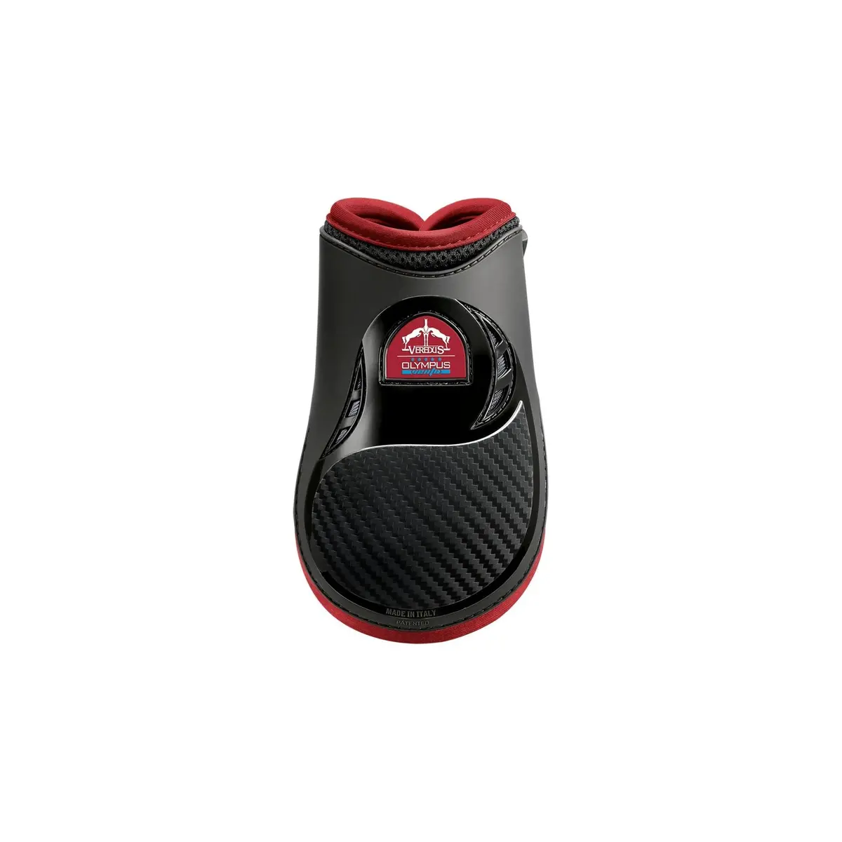 Veredus Olympus Vento Tendon Boot - Horse Rear Leg - Black With Bordeaux Edging 1