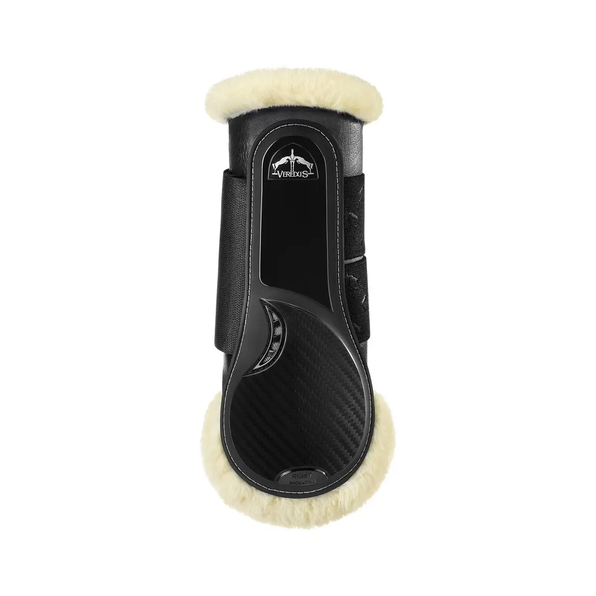Veredus Trc Vento Training Boot Horse Rear Leg - Techno Sheepskin - Black 1