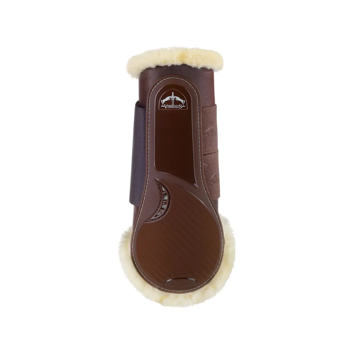 Veredus Trc Vento Training Boot Horse Rear Leg - Techno Sheepskin - Brown 1