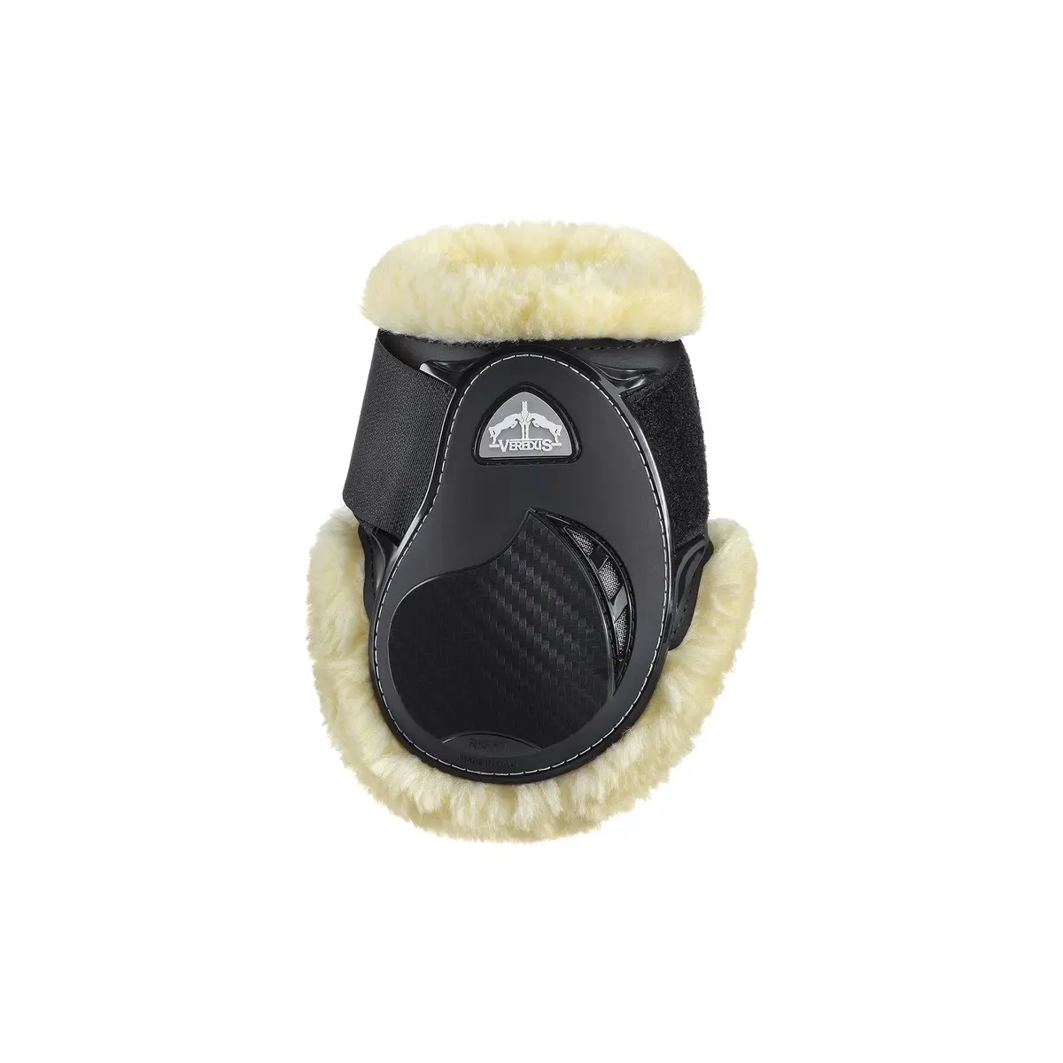 Veredus Young Jump Vento Fetlock Boots - Horse Rear Leg - Techno Sheepskin - Black 1