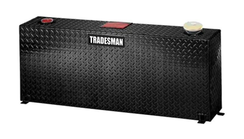 Tradesman 55-Gallon Aluminum Rectangular Liquid Storage Tank – Matte Black Finish 1