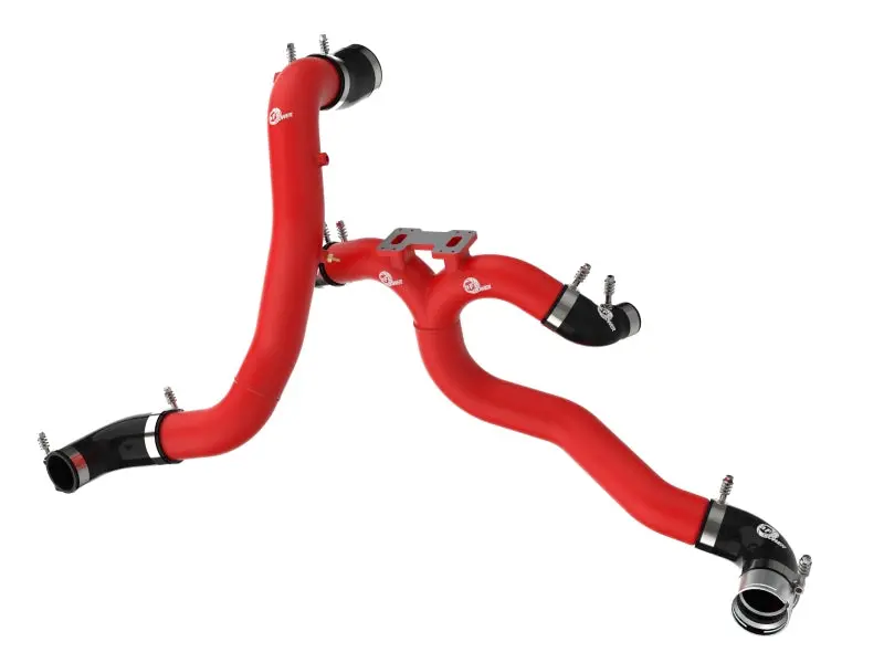 Afe Bladerunner Aluminum Charge Pipe Kit – Hot/Cold Setup For 2018–2021 Kia Stinger 3.3L V6 (Red Finish) 1