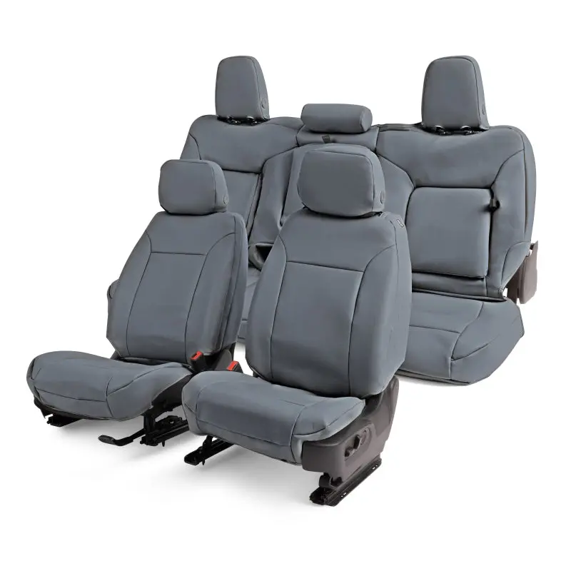 Covercraft 09-19 Toyota Tacoma Leatherette Precisionfit Custom Front Row Seat Covers - Med Grey 1
