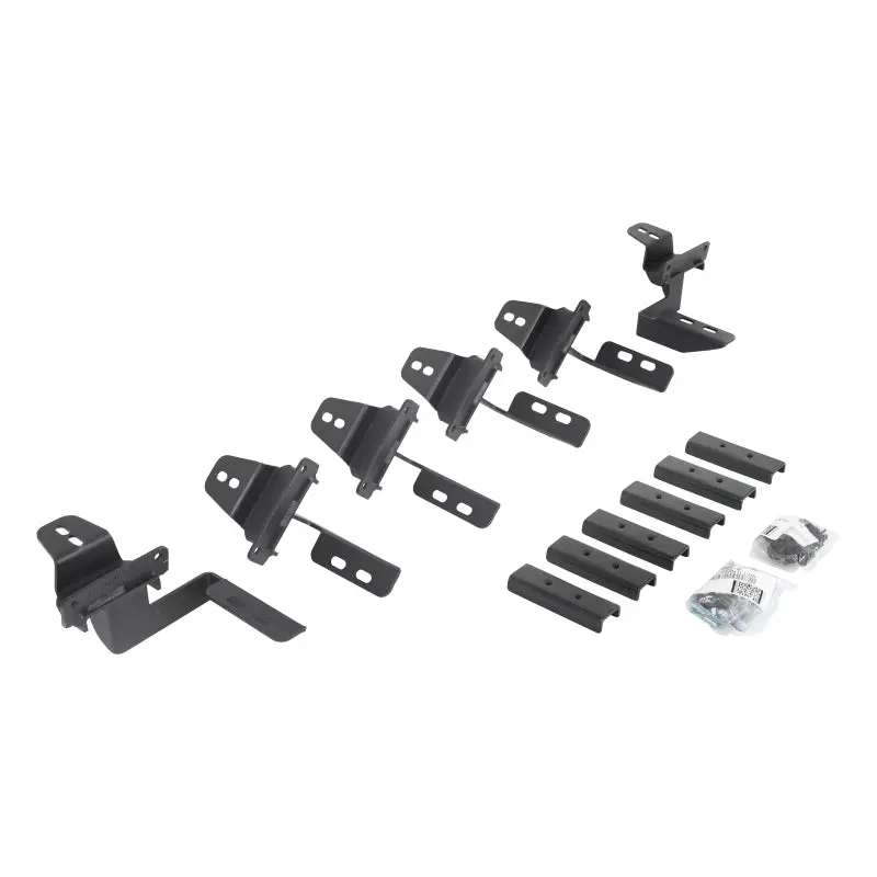 Go Rhino 07-18 Jeep Wrangler Jku 4Dr Mounting Brackets (V-Series V3/Rb10 Slim/Rb20 Slim) - Tex. Blk 1