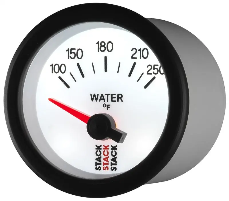 Autometer Stack-Series 52Mm Electric Water Temperature Gauge – 100–250°F Range, 1/8In Nptf, White Dial 2