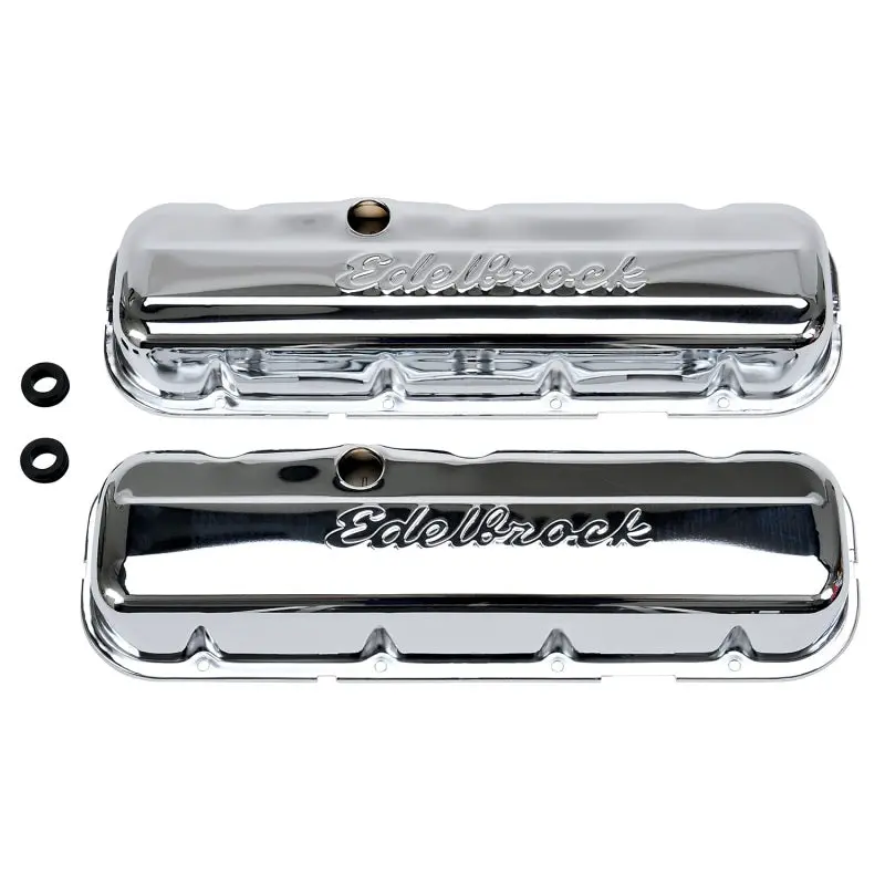 Edelbrock Signature Series Low-Profile Chrome Valve Covers For Chevrolet Big-Block V8 (396–502 Cid, 1965+) 2