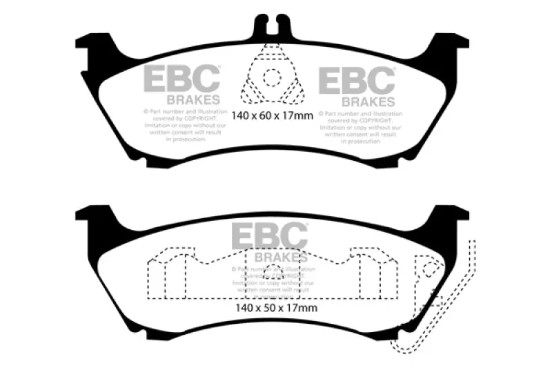 Ebc Ultimax2 Rear Brake Pads For 1999–2002 Mercedes-Benz Ml320 (W163) 1