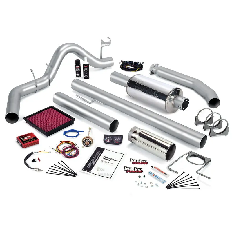 Banks Power Stinger Exhaust System For 1998 Dodge Ram 5.9L Extended Cab – Stainless Steel Single Exit With Chrome Tip 1