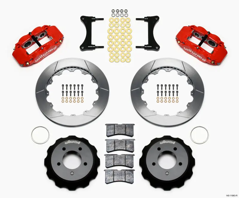 Wilwood Narrow Superlite 6R Front Brake Hat Kit – 12.88″ Diameter, Red Finish For 1993–1996 Mazda Rx-7 1