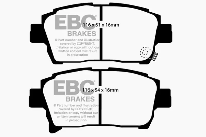 Ebc Redstuff High-Performance Front Brake Pads For 2003–2007 Scion Xa 1.5L 1