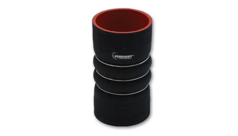 Vibrant 4-Ply Aramid Hump Hose – 5" Id × 6" Length With 3 Stainless Steel Reinforcement Rings – Black 1