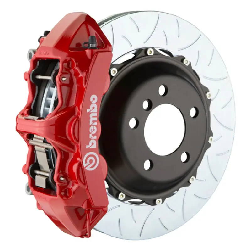 Brembo Gt Rear Brake Kit For 2008–2009 Kawasaki H2 – 4-Piston Calipers, 380X32Mm Slotted Two-Piece Rotors, Red Finish 1