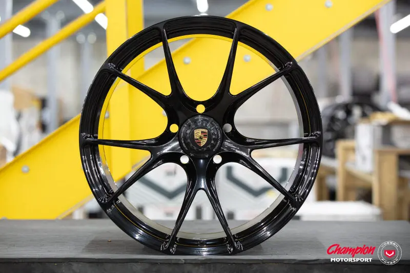 Vossen X Champion Rs74 Gloss Black Rear Wheel – 20X12", Et47, Centerlock, Designed For Porsche 991.2 Gt3 1