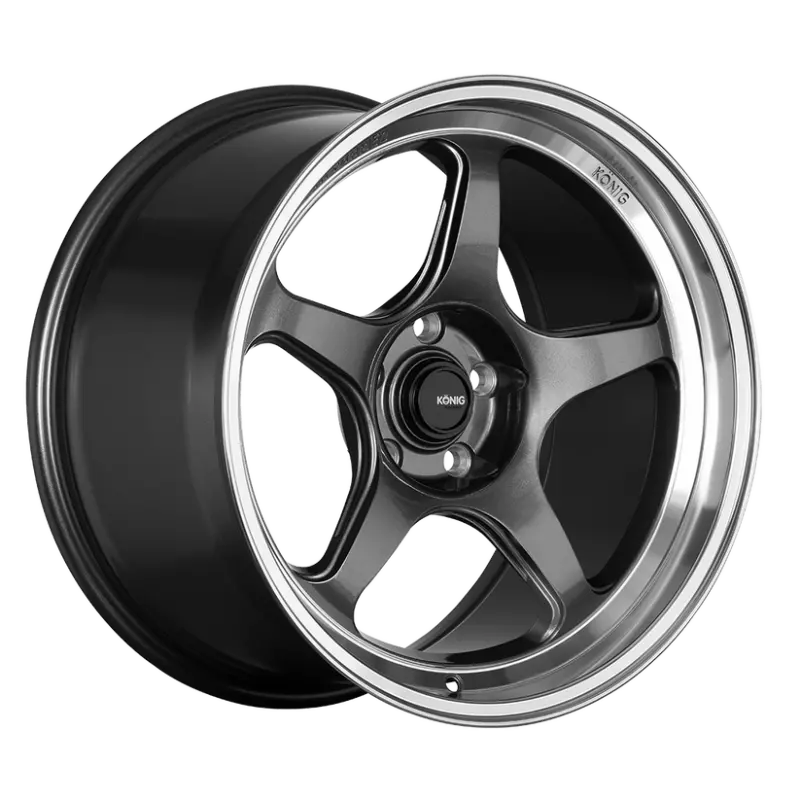 Konig Hyperspec Anthracite Metallic Wheel – 17X8", 4X100, Et40, Mirror-Machined Lip 1