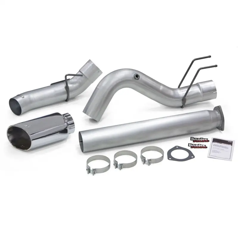 Banks Power Monster 5-Inch Single Exhaust System For 2017 Ford 6.7L Diesel – Features Chrome Tip 1