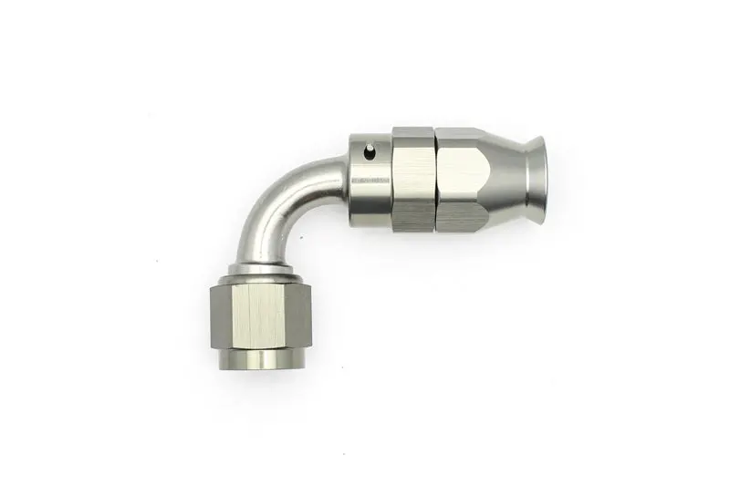 Deatschwerks 6An Female Swivel 90° Ptfe Hose End With Olive Insert 1