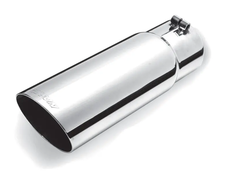 Gibson Round Single Wall Angle-Cut Tip - 3In Od/2.5In Inlet/18In Length - Stainless 1