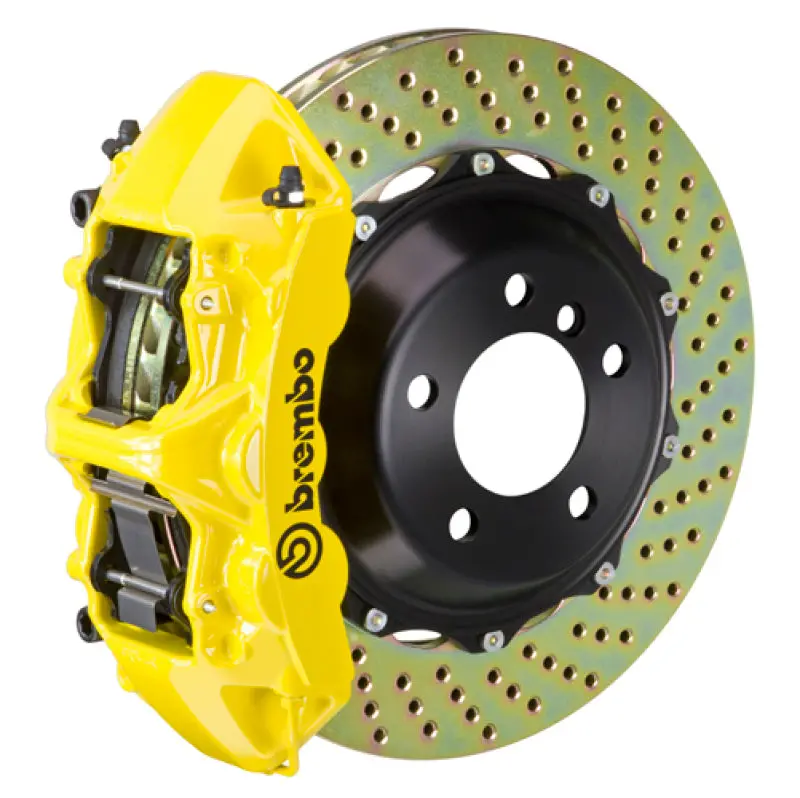 Brembo 05-13 Corvette Front Gt Bbk 6 Piston Cast 355X32 2Pc Rotor Drilled- Yellow 1