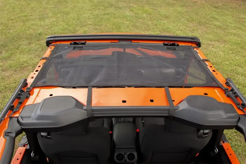 Rugged Ridge Eclipse Front Sun Shade For 2018–2020 Jeep Wrangler Jl (2-Door) – Uv-Resistant Mesh Design 1